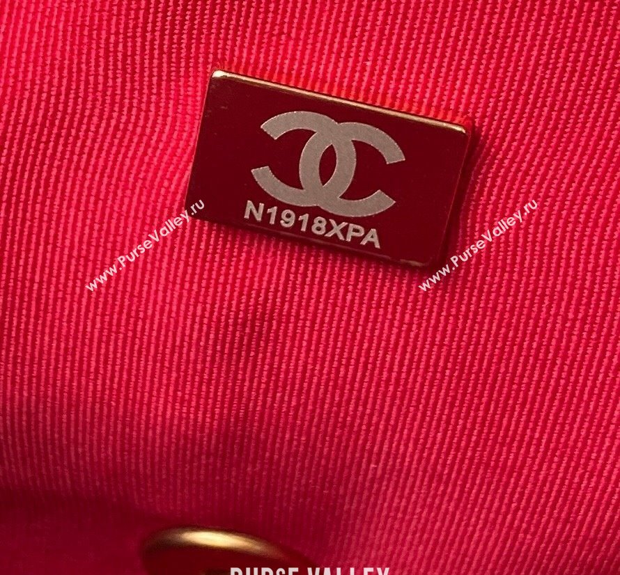 Chanel Grained Calfskin & Gold-Tone Metal Chain Flap Bag AS4489 Red 2023 (jiyuan-23111703)