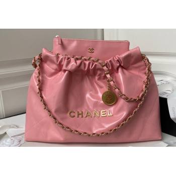 Chanel Shiny Calfskin CHANEL 22 East West Shopping Bag AS4486 Pink 2023 (jiyuan-23111608)