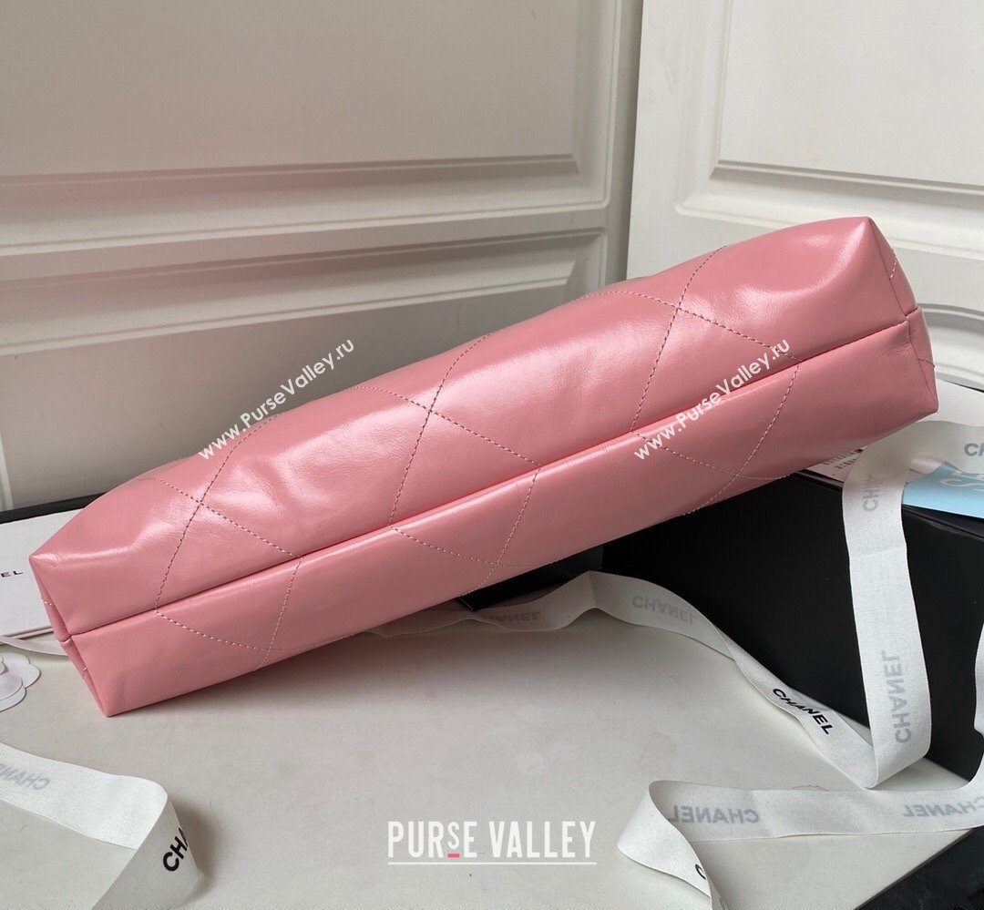 Chanel Shiny Calfskin CHANEL 22 East West Shopping Bag AS4486 Pink 2023 (jiyuan-23111608)