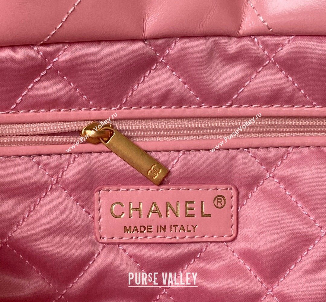 Chanel Shiny Calfskin CHANEL 22 East West Shopping Bag AS4486 Pink 2023 (jiyuan-23111608)