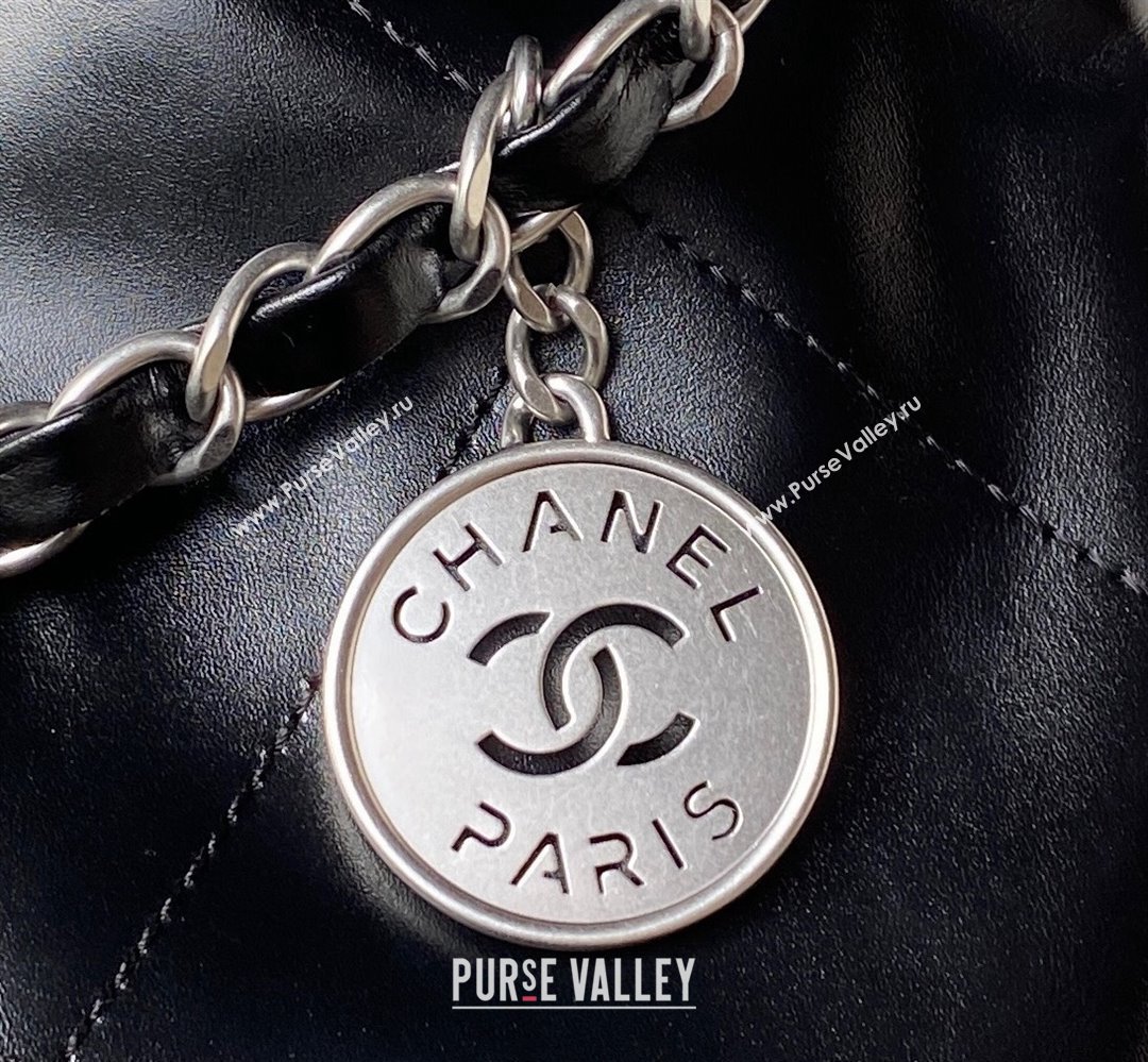 Chanel Shiny Calfskin CHANEL 22 East West Shopping Bag AS4486 Black/Silver 2023 (jiyuan-23111606)