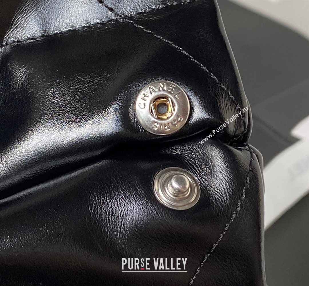 Chanel Shiny Calfskin CHANEL 22 East West Shopping Bag AS4486 Black/Silver 2023 (jiyuan-23111606)