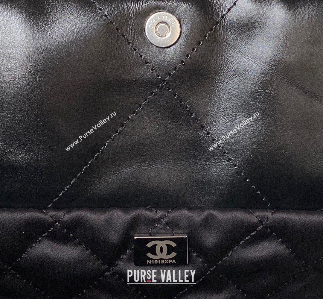 Chanel Shiny Calfskin CHANEL 22 East West Shopping Bag AS4486 Black/Silver 2023 (jiyuan-23111606)