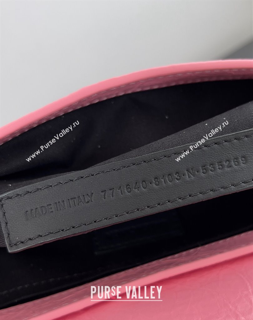 Balenciaga Le Cagole Small Sling Bag in Arena calfskin Pink Spring 2024 (jiche-23111704)