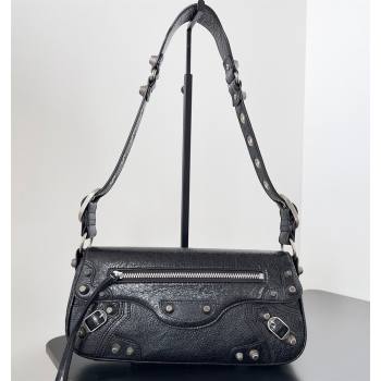 Balenciaga Le Cagole Small Sling Bag in Arena calfskin Black Spring 2024 (jiche-23111703)