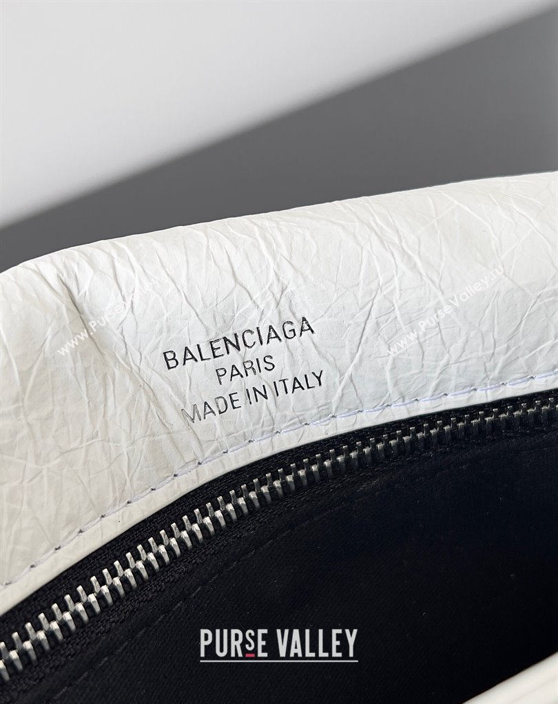 Balenciaga BB Soft Small Flap Bag in peach calfskin White/Silver 2023 (jiche-23111715)