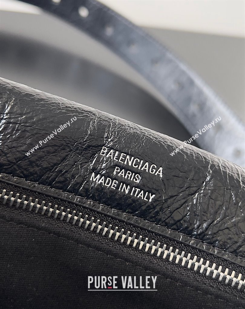 Balenciaga BB Soft Small Flap Bag in peach calfskin Black/Silver 2023 (jiche-23111714)