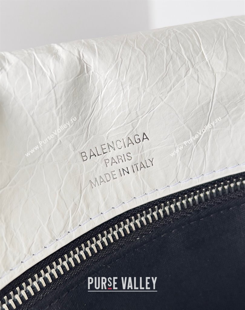 Balenciaga BB Soft Large Flap Bag in peach calfskin White/Silver 2023 (jiche-23111712)