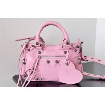 Balenciaga Neo Cagole Small Tote Bag in Arena calfskin Pink 2023 (jiche-23111718)