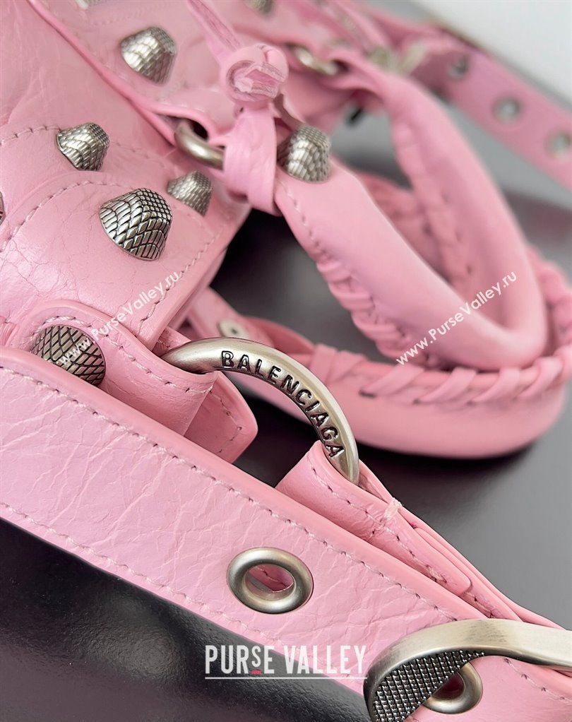 Balenciaga Neo Cagole Small Tote Bag in Arena calfskin Pink 2023 (jiche-23111718)