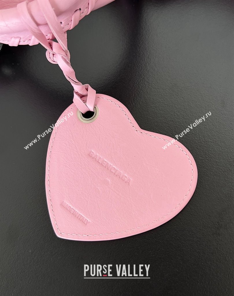 Balenciaga Neo Cagole Small Tote Bag in Arena calfskin Pink 2023 (jiche-23111718)