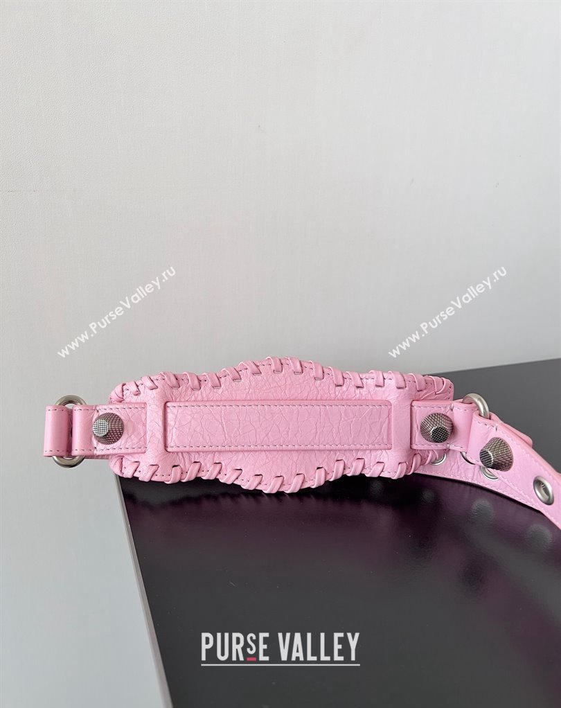 Balenciaga Neo Cagole Small Tote Bag in Arena calfskin Pink 2023 (jiche-23111718)