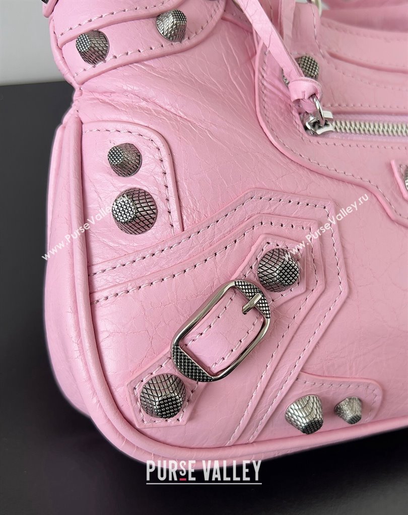 Balenciaga Neo Cagole Small Tote Bag in Arena calfskin Pink 2023 (jiche-23111718)