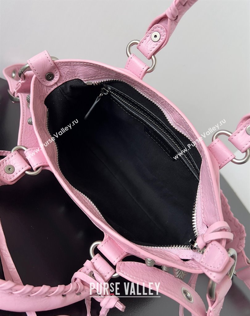 Balenciaga Neo Cagole Small Tote Bag in Arena calfskin Pink 2023 (jiche-23111718)