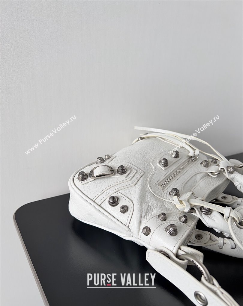 Balenciaga Neo Cagole Small Tote Bag in Arena calfskin White 2023 (jiche-23111717)