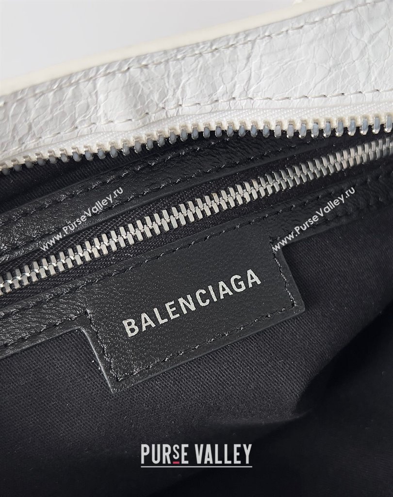 Balenciaga Neo Cagole Small Tote Bag in Arena calfskin White 2023 (jiche-23111717)