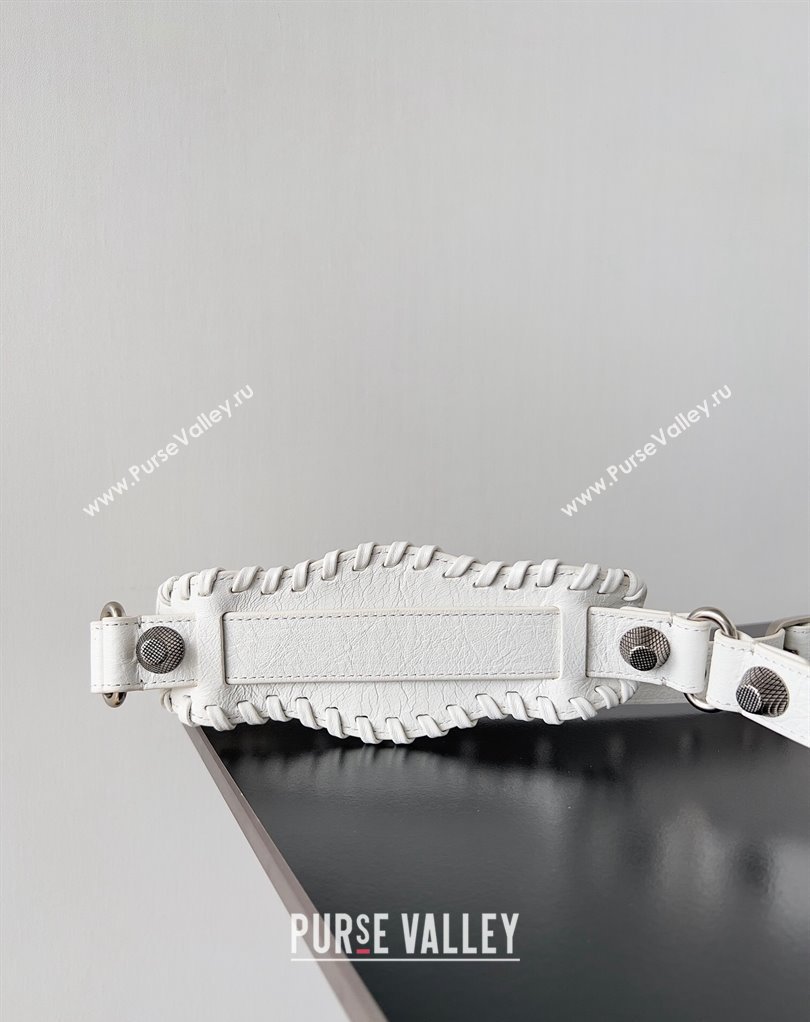 Balenciaga Neo Cagole Small Tote Bag in Arena calfskin White 2023 (jiche-23111717)