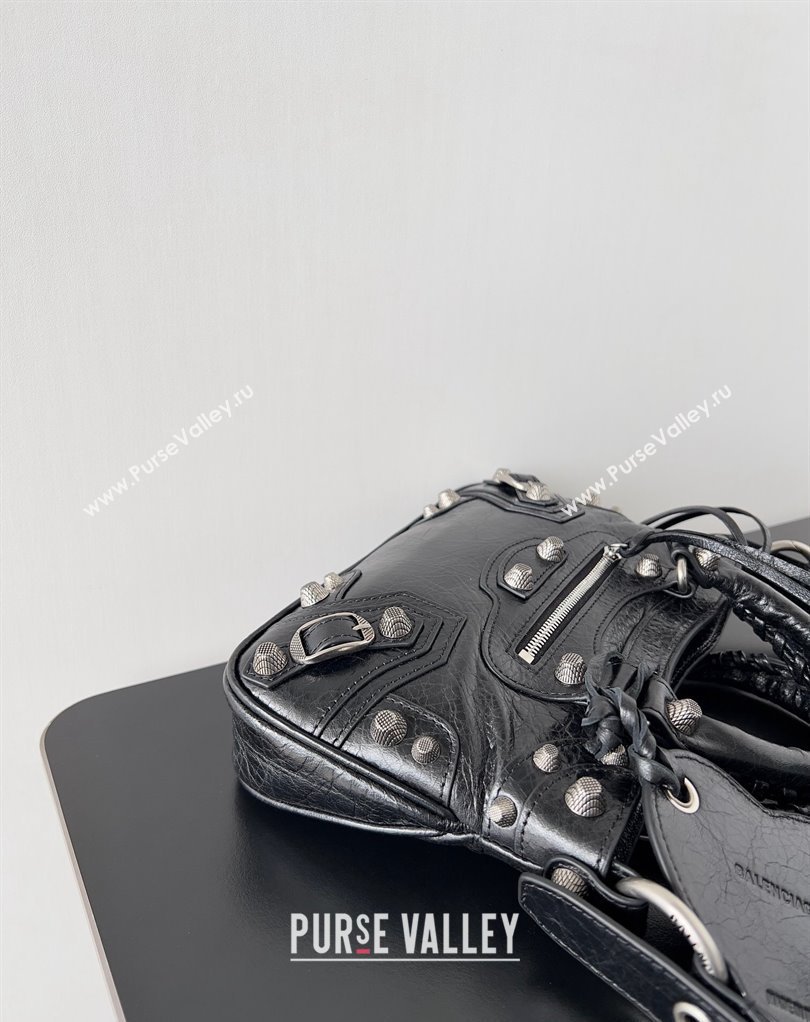 Balenciaga Neo Cagole Small Tote Bag in Arena calfskin Black 2023 (jiche-23111716)