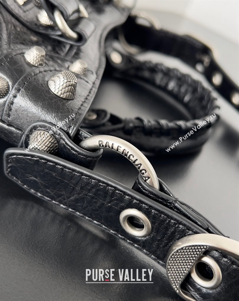 Balenciaga Neo Cagole Small Tote Bag in Arena calfskin Black 2023 (jiche-23111716)