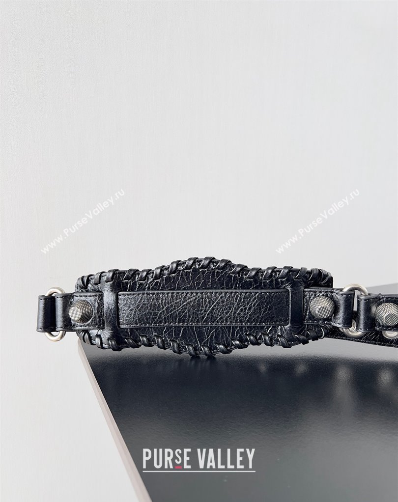 Balenciaga Neo Cagole Small Tote Bag in Arena calfskin Black 2023 (jiche-23111716)