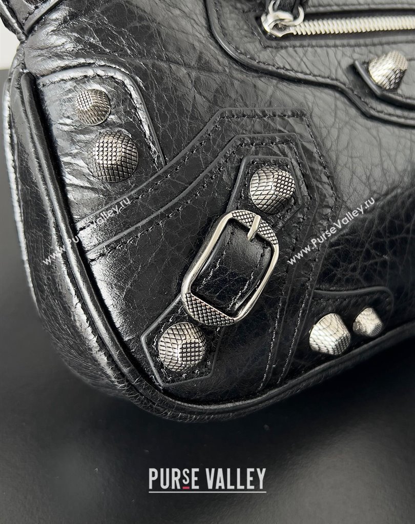 Balenciaga Neo Cagole Small Tote Bag in Arena calfskin Black 2023 (jiche-23111716)