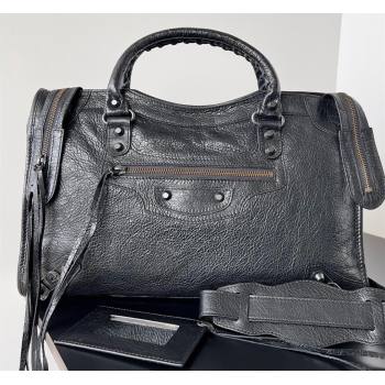Balenciaga Classic City Large Handbag in Arena Lambskin Black (jiche-23111811)