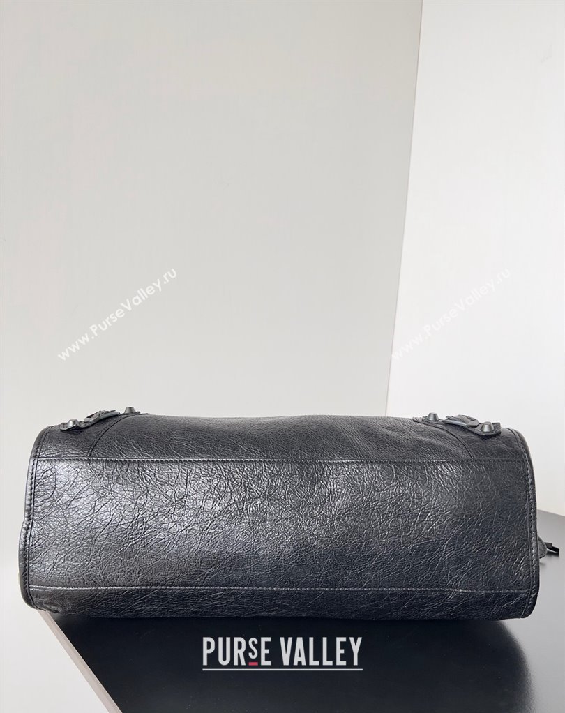 Balenciaga Classic City Large Handbag in Arena Lambskin Black (jiche-23111811)