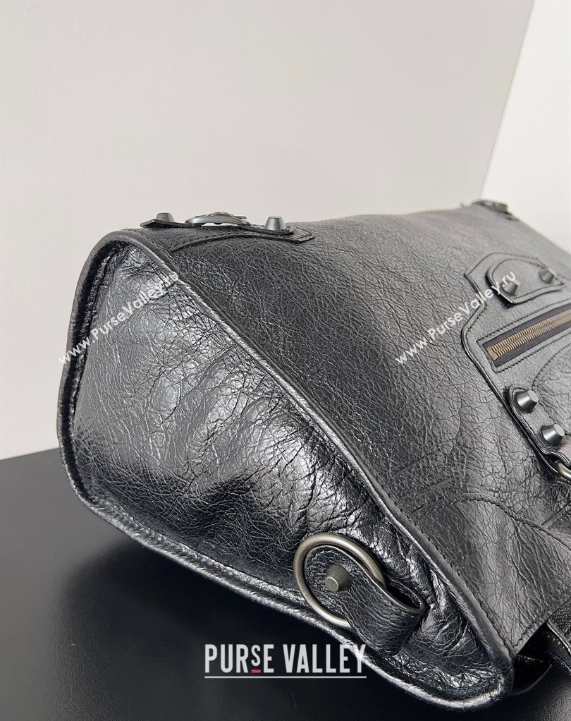 Balenciaga Classic City Large Handbag in Arena Lambskin Black (jiche-23111811)