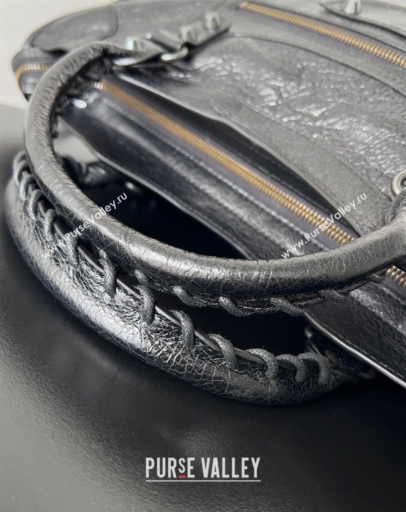 Balenciaga Classic City Large Handbag in Arena Lambskin Black (jiche-23111811)