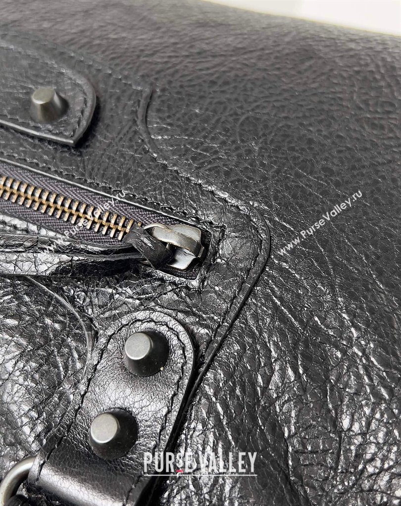 Balenciaga Classic City Large Handbag in Arena Lambskin Black (jiche-23111811)