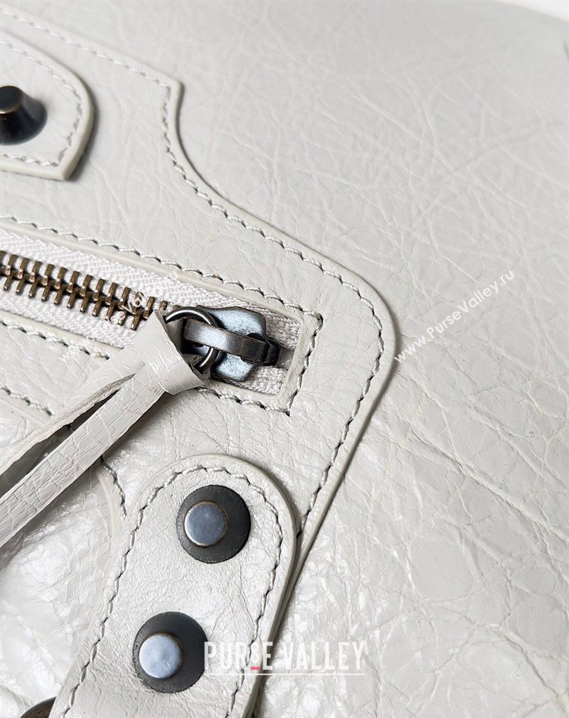 Balenciaga Classic City Large Handbag in Arena Lambskin White (jiche-23111812)