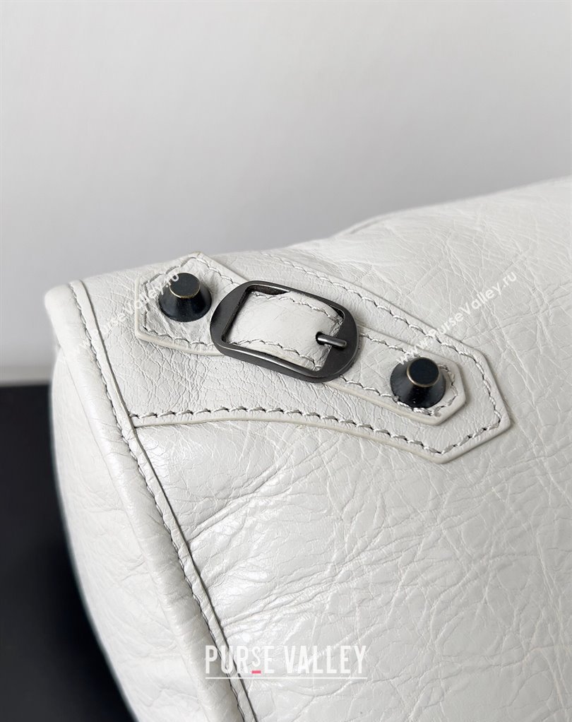 Balenciaga Classic City Large Handbag in Arena Lambskin White (jiche-23111812)