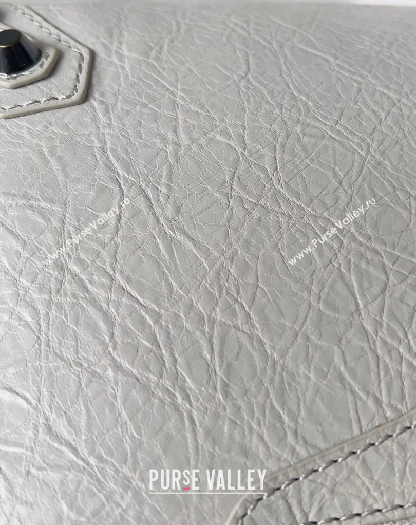 Balenciaga Classic City Large Handbag in Arena Lambskin White (jiche-23111812)