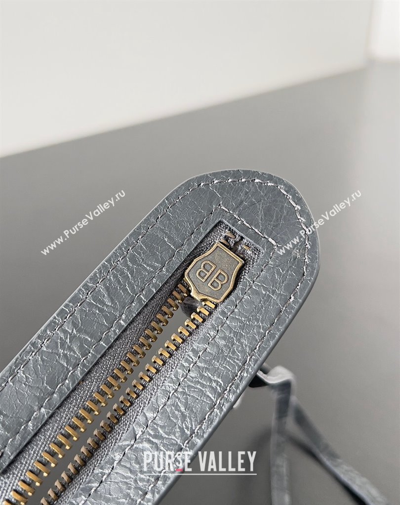 Balenciaga Classic City Large Handbag in Arena Lambskin Gray (jiche-23111813)