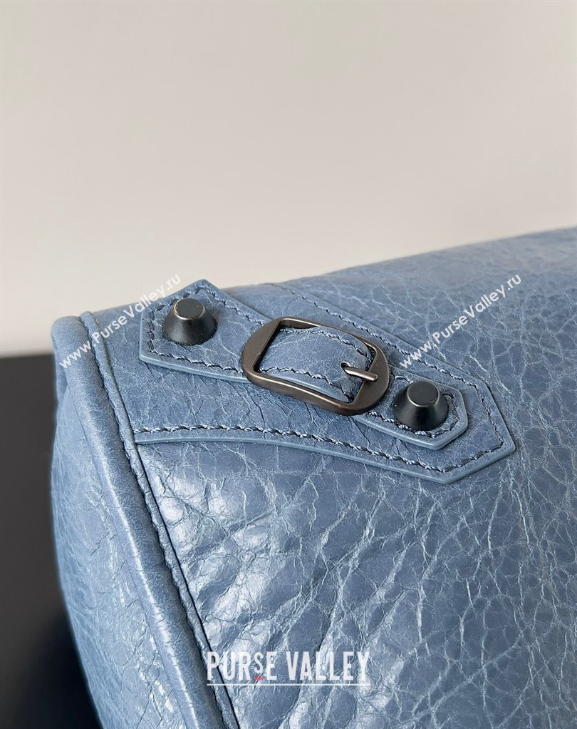 Balenciaga Classic City Large Handbag in Arena Lambskin Navy Blue (jiche-23111815)
