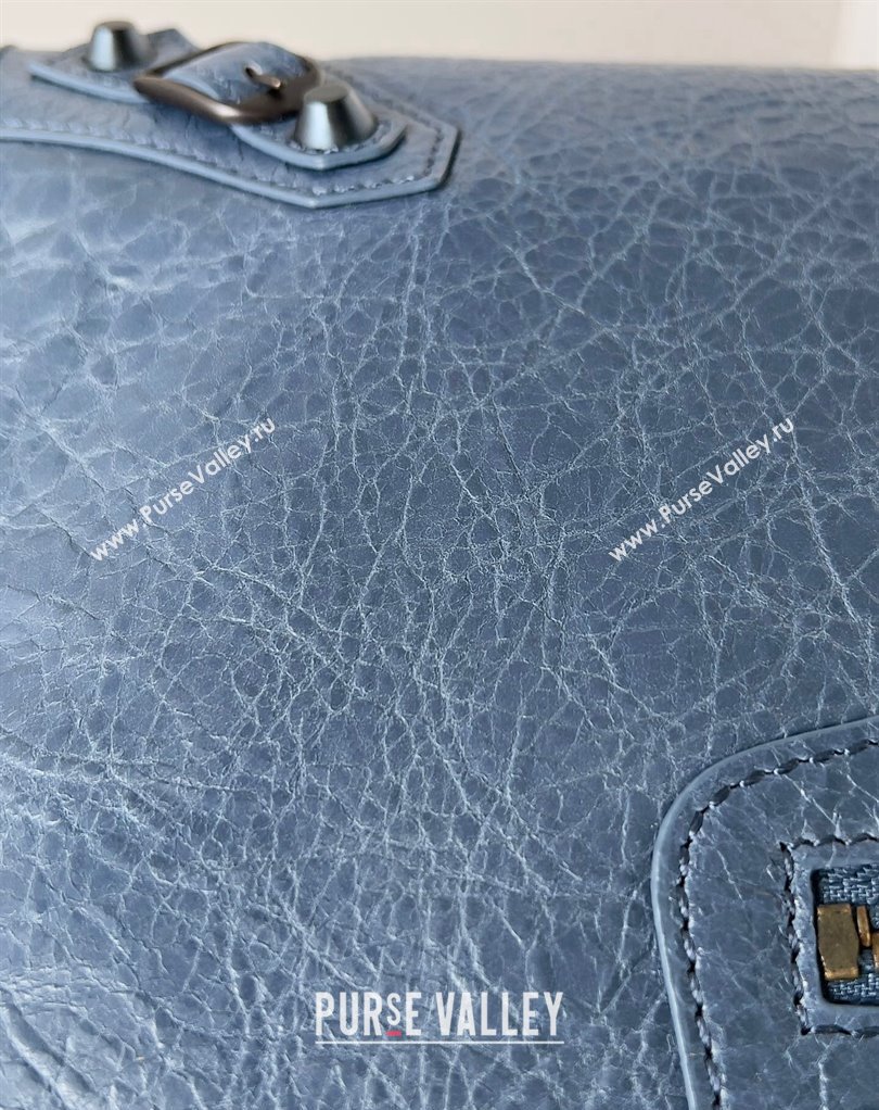 Balenciaga Classic City Large Handbag in Arena Lambskin Navy Blue (jiche-23111815)