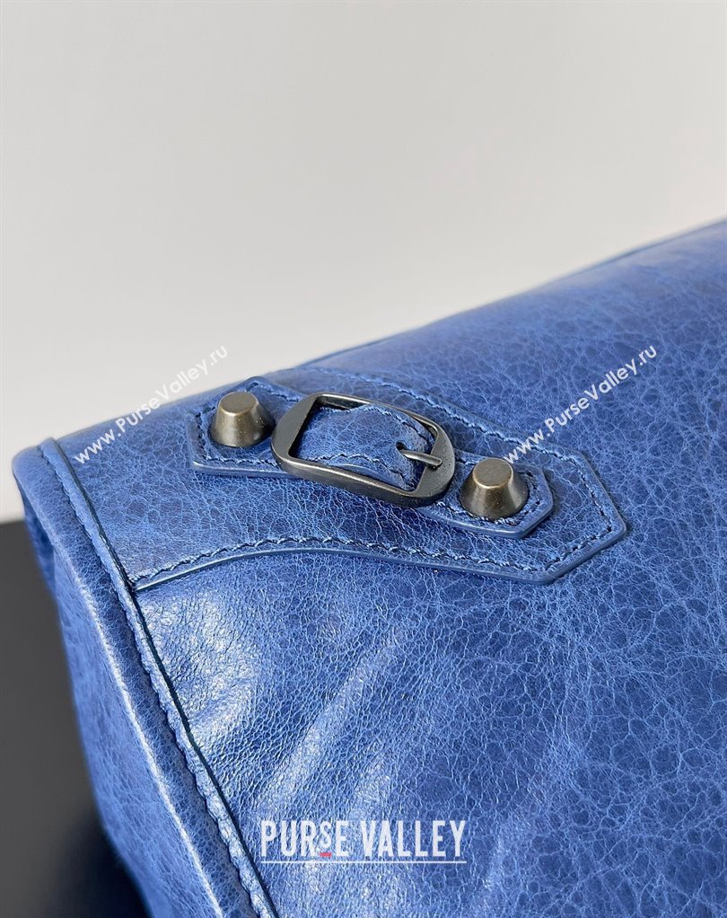 Balenciaga Classic City Large Handbag in Arena Lambskin Blue (jiche-23111819)