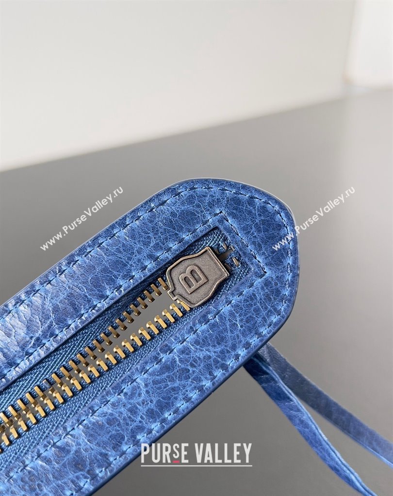 Balenciaga Classic City Large Handbag in Arena Lambskin Blue (jiche-23111819)