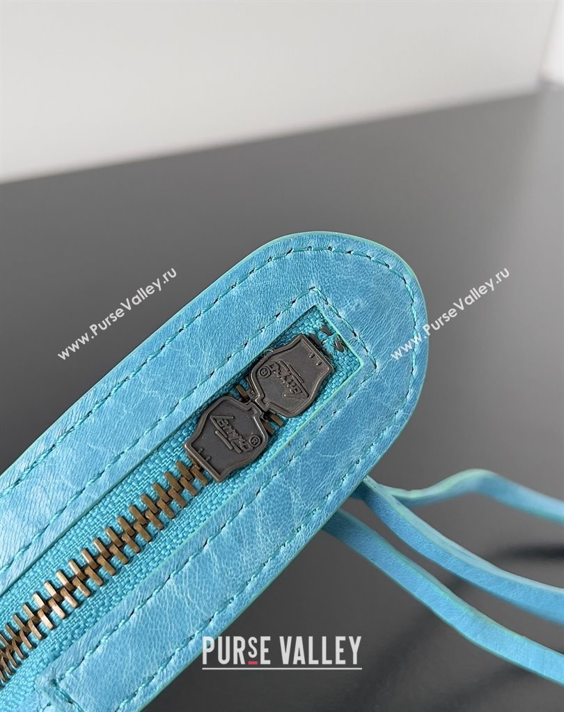 Balenciaga Classic City Large Handbag in Arena Lambskin Sky Blue (jiche-23111820)