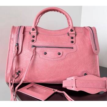 Balenciaga Classic City Large Handbag in Arena Lambskin Pink (jiche-23111828)