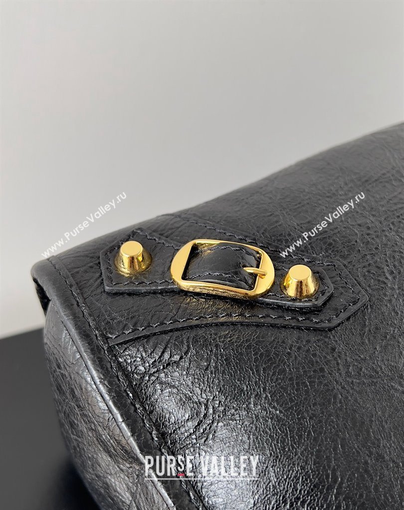Balenciaga Classic City Large Handbag in Arena Lambskin Black/Gold (jiche-23111832)