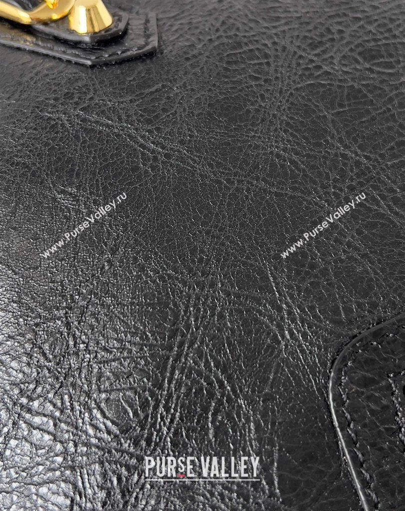 Balenciaga Classic City Large Handbag in Arena Lambskin Black/Gold (jiche-23111832)