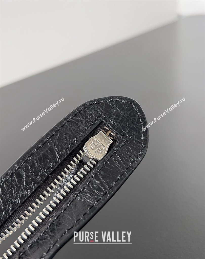 Balenciaga Classic City Large Handbag in Arena Lambskin Black/Silver (jiche-23111836)