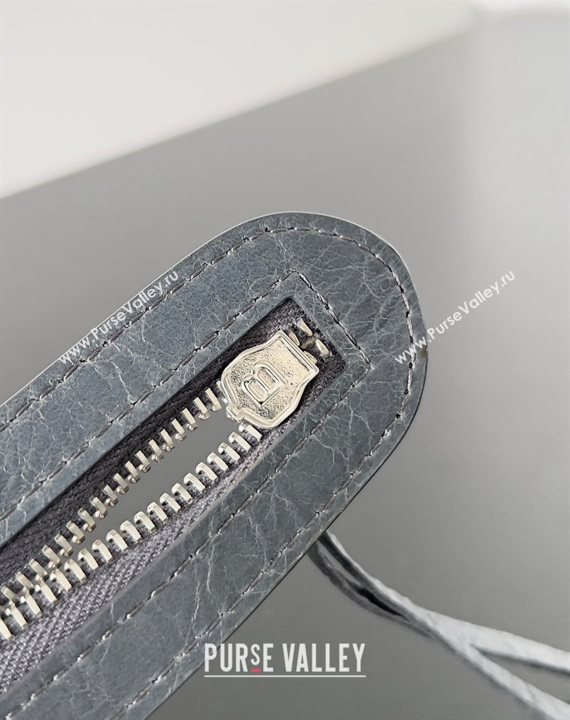 Balenciaga Classic City Large Handbag in Arena Lambskin Gray/Silver (jiche-23111837)