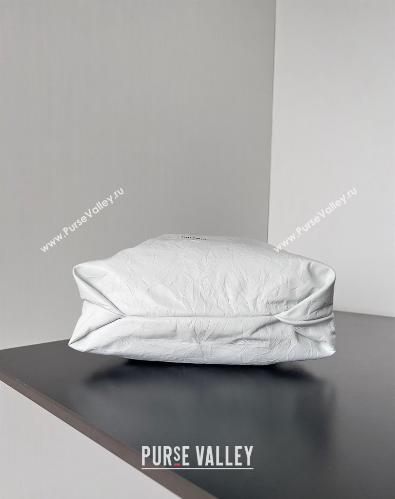 Balenciaga Crush Small Tote Bag in crushed calfskin White 2023 (jiche-23111845)