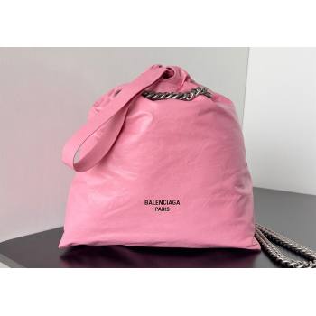 Balenciaga Crush Small Tote Bag in crushed calfskin Pink 2023 (jiche-23111846)