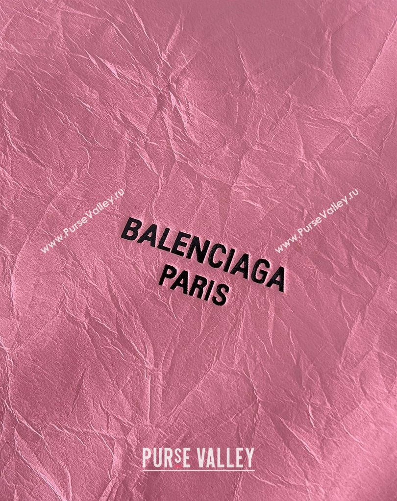Balenciaga Crush Medium Tote Bag in crushed calfskin Pink 2023 (jiche-23111842)