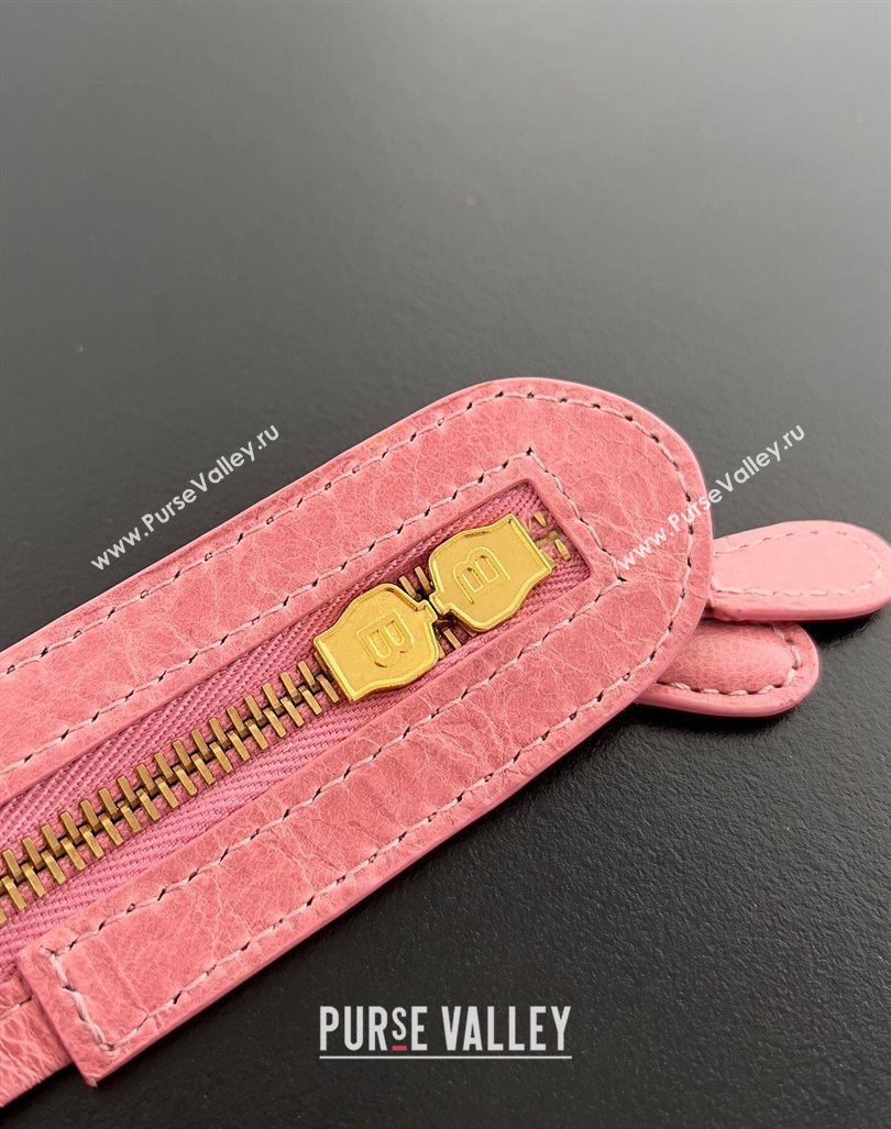 Balenciaga Classic City Large Handbag with Spiral Hardware in Arena Lambskin Pink/Gold (jiche-23112001)