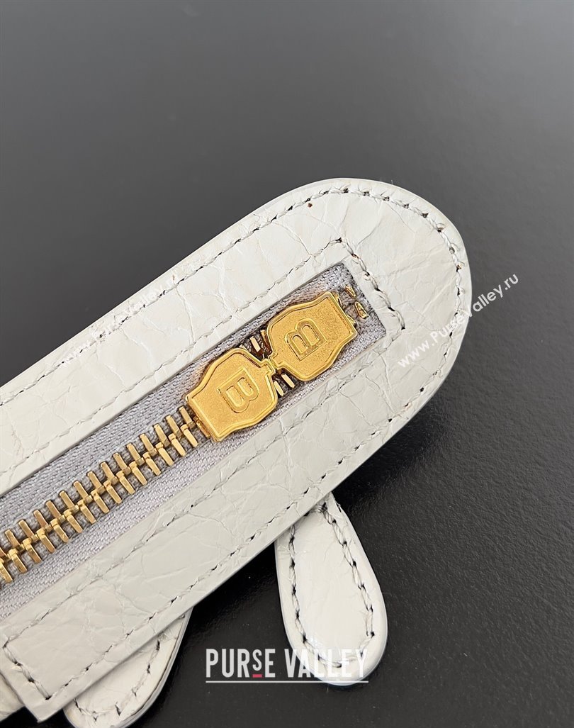 Balenciaga Classic City Large Handbag with Spiral Hardware in Arena Lambskin Pale Gray/Gold (jiche-23112002)