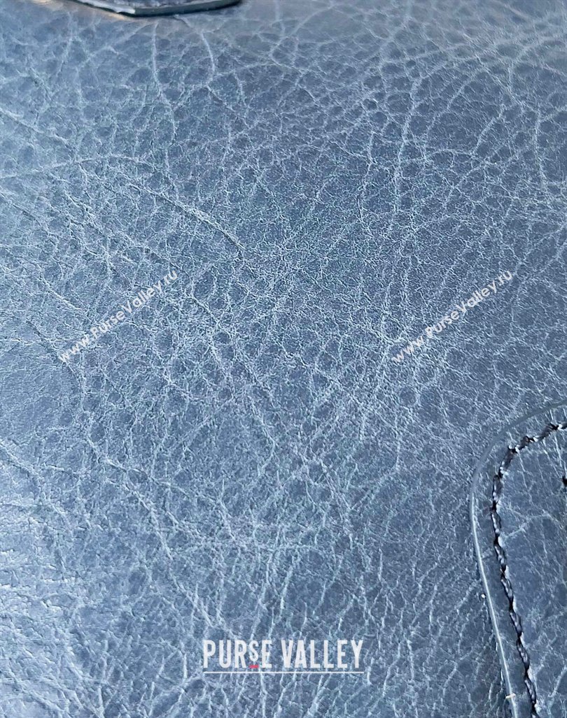 Balenciaga Classic City Large Handbag with Spiral Hardware in Arena Lambskin Navy Blue/Gold (jiche-23112003)